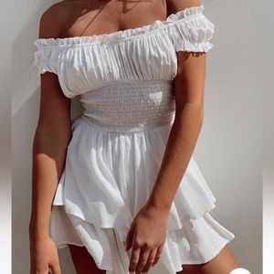 Princess Polly Love Galore Playsuit White Size 12